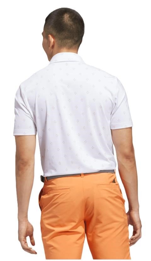 Adidas Ultimate365 Essence Print polo da uomo, bianco