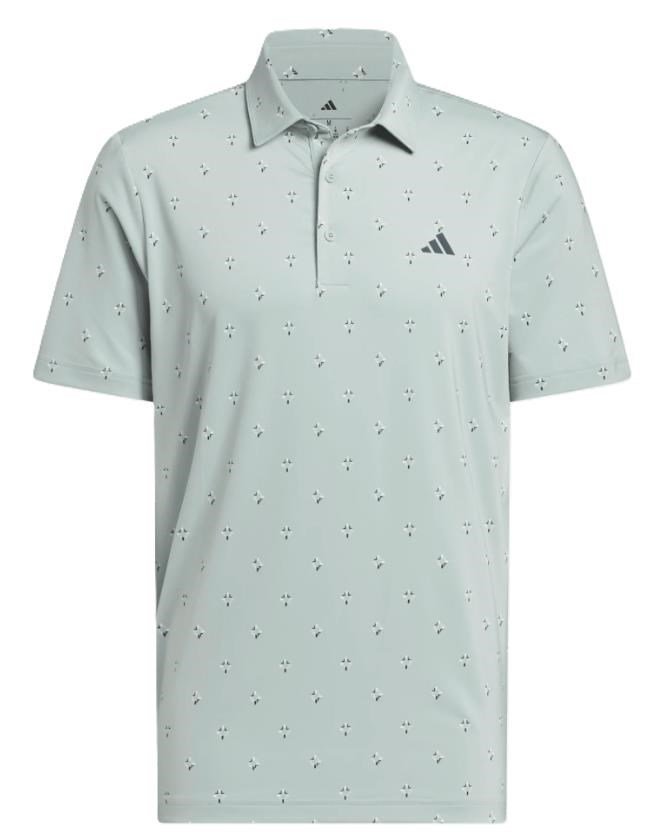 Adidas Ultimate365 Essence Print polo da uomo, wonder sage