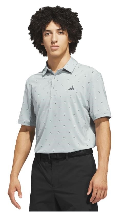 Adidas Ultimate365 Essence Print polo da uomo, wonder sage