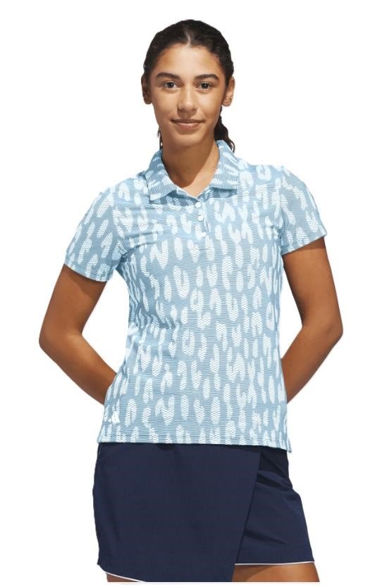 Adidas Ultimate365 Jacquard polo da donna, blu/bianco