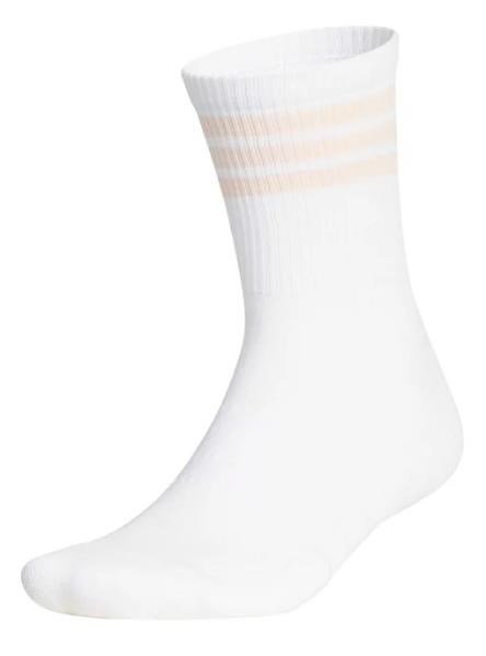 Adidas Half Crew 3-Stripes calzini unisex, bianco/rosa cipria