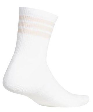 Adidas Half Crew 3-Stripes calzini unisex, bianco/rosa cipria