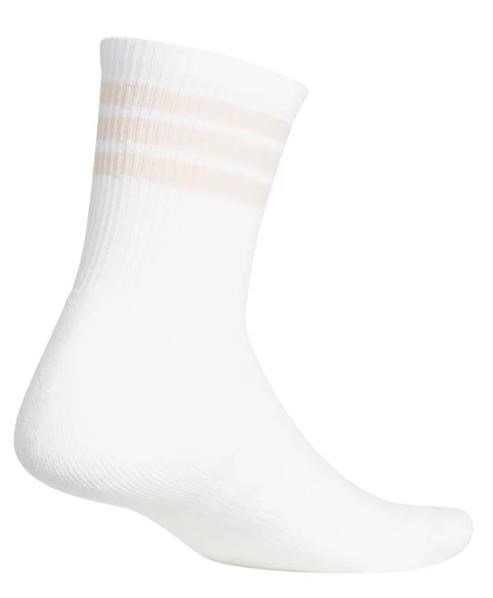 Adidas Half Crew 3-Stripes calzini unisex, bianco/rosa cipria