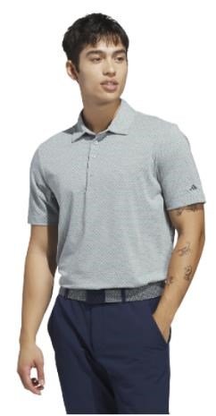 Adidas Ultimate365+ Go-To Print polo da uomo, wosa/navy