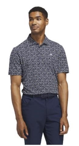 Adidas Ultimate+ Print polo da uomo, navy/white