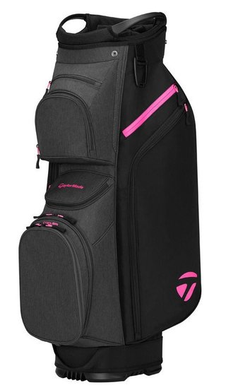 TaylorMade Cart Lite cart bag, nero/grigio/rosa neon
