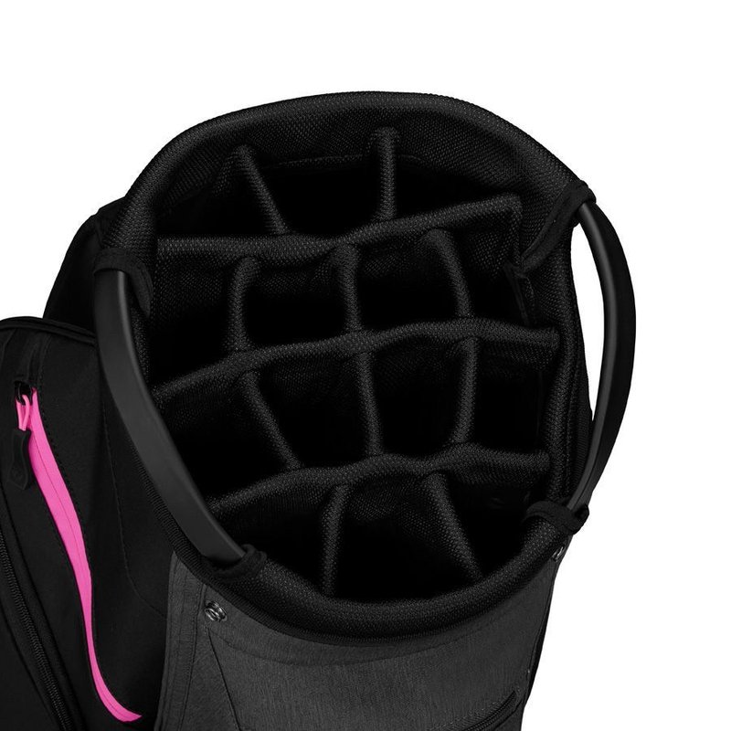 TaylorMade Cart Lite cart bag, nero/grigio/rosa neon