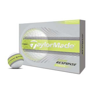 JuCad TaylorMade Tour Response Stripe palline da golf 2026 (12 palline), giallo neon