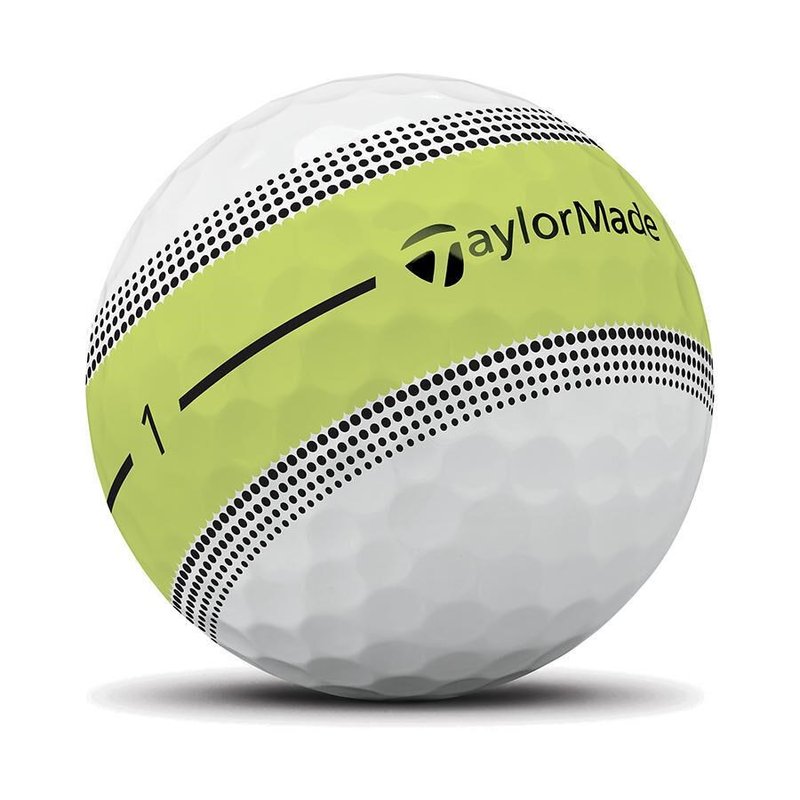 JuCad TaylorMade Tour Response Stripe palline da golf 2026 (12 palline), giallo neon