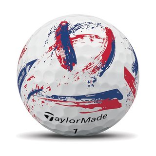 TaylorMade SpeedSoft Ink palline da golf, blu/rosse