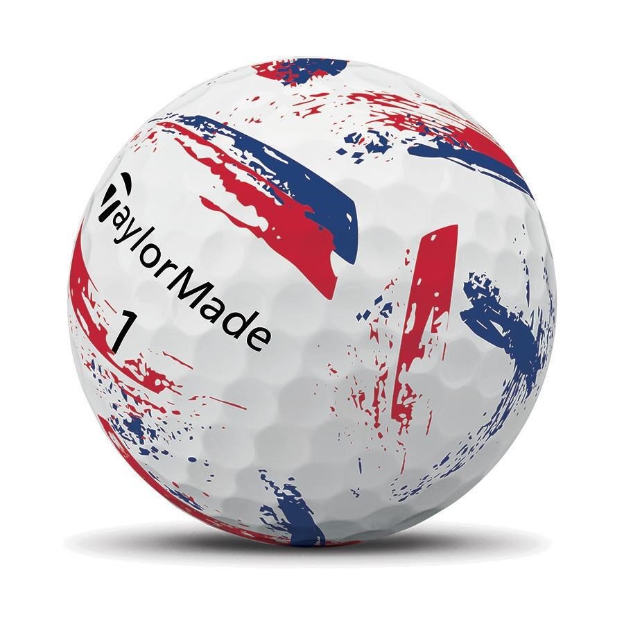 TaylorMade SpeedSoft Ink palline da golf, blu/rosse