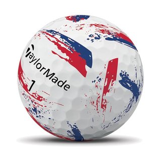 TaylorMade SpeedSoft Ink palline da golf, blu/rosse