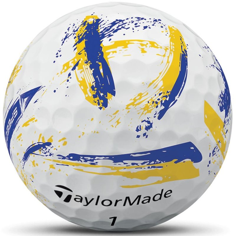 TaylorMade SpeedSoft Ink palline da golf, gialle/blu