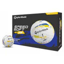 TaylorMade SpeedSoft Ink palline da golf, gialle/blu