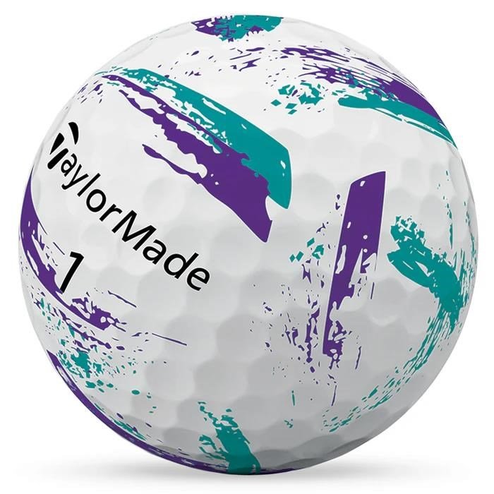 TaylorMade SpeedSoft Ink palline da golf, viola/teal