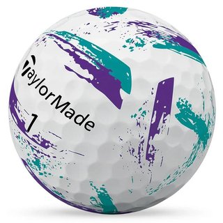 TaylorMade SpeedSoft Ink palline da golf, viola/teal