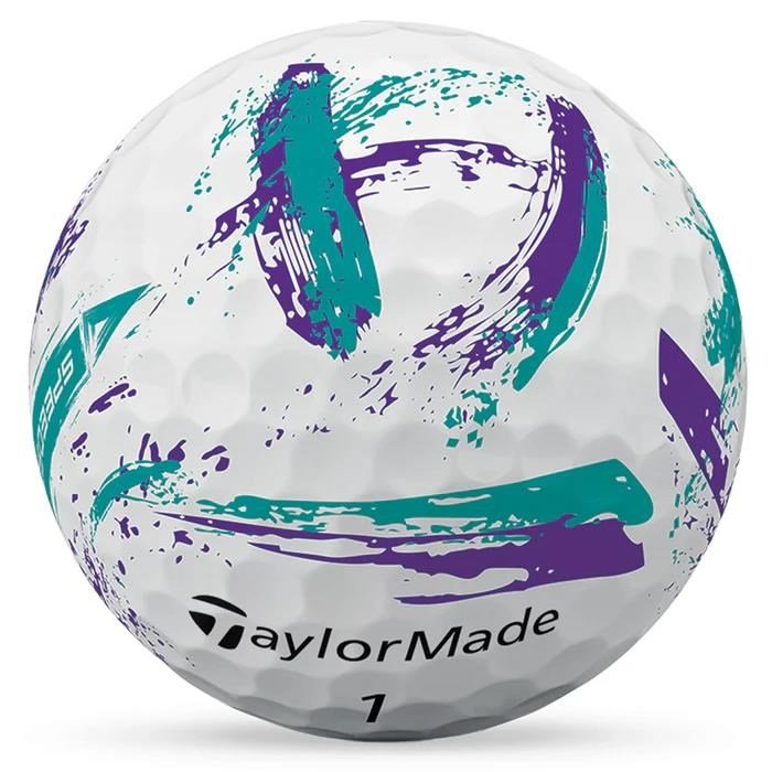 TaylorMade SpeedSoft Ink palline da golf, viola/teal