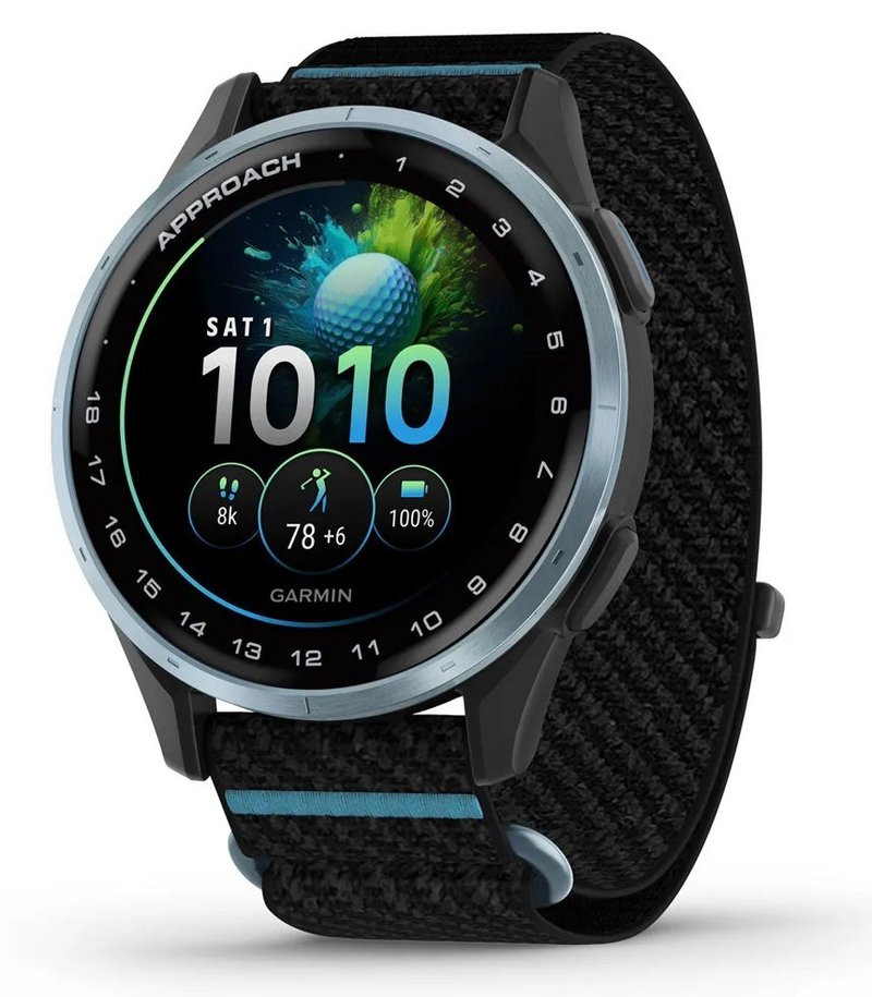 Garmin Approach J1 orologio GPS junior, nero/azzurro alluminio