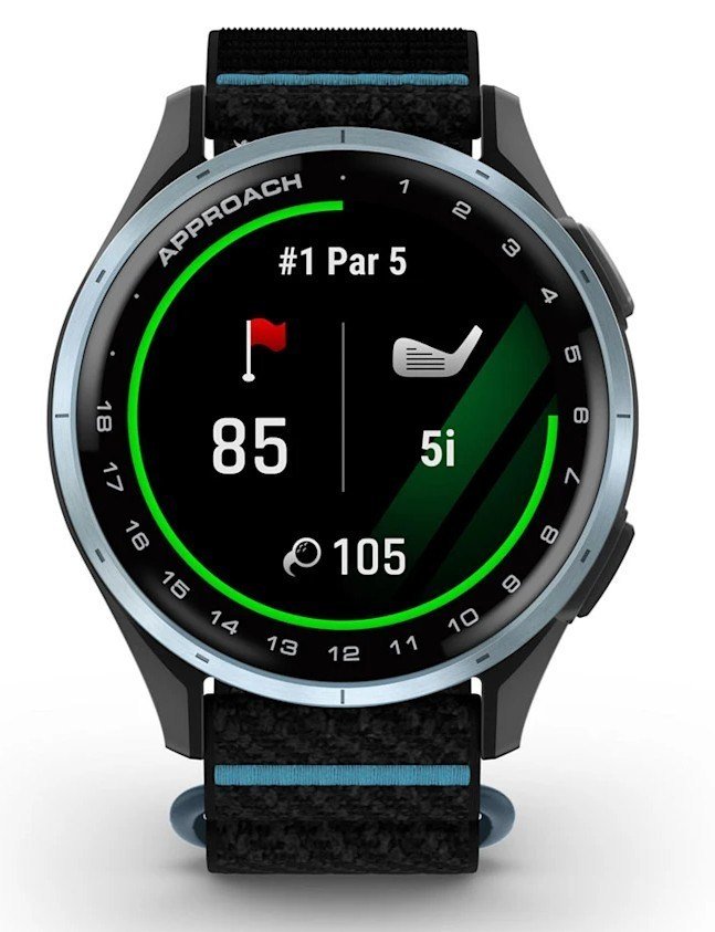 Garmin Approach J1 orologio GPS junior, nero/azzurro alluminio