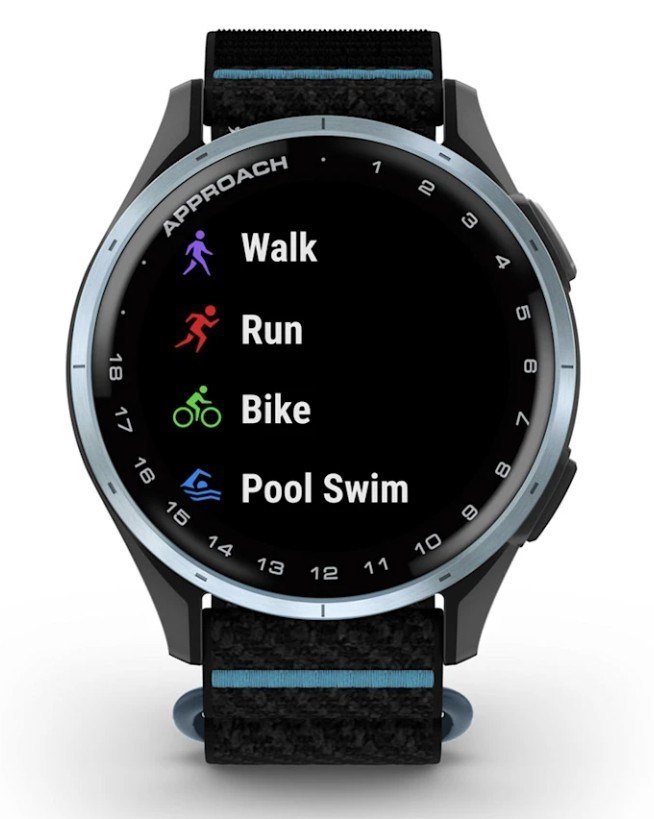 Garmin Approach J1 orologio GPS junior, nero/azzurro alluminio