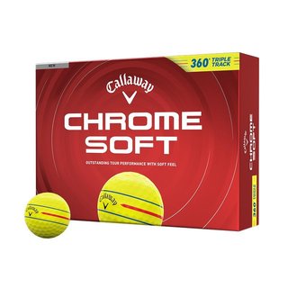 Callaway Chrome Soft 26 360 Triple Track palline da golf, gialle