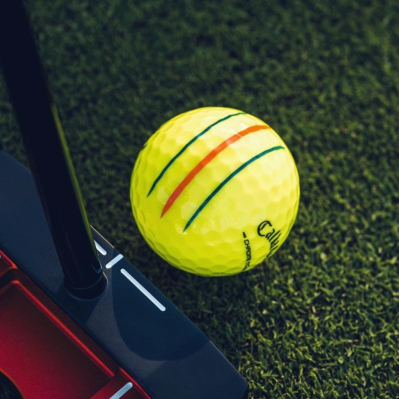 Callaway Chrome Tour Triple Track palline da golf 2026, gialle