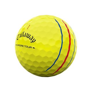 Callaway Chrome Tour Triple Track palline da golf 2026, gialle