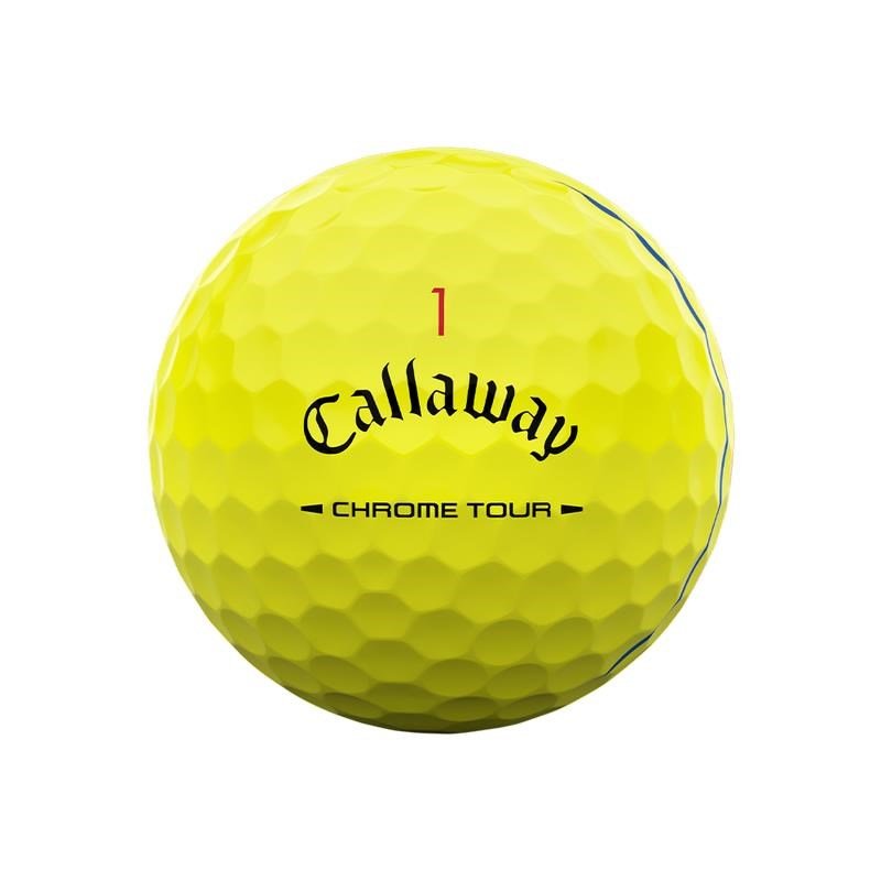 Callaway Chrome Tour Triple Track palline da golf 2026, gialle