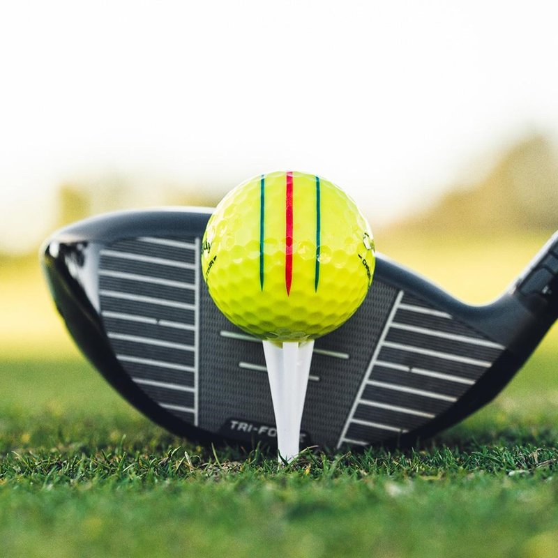 Callaway Chrome Tour Triple Track palline da golf 2026, gialle