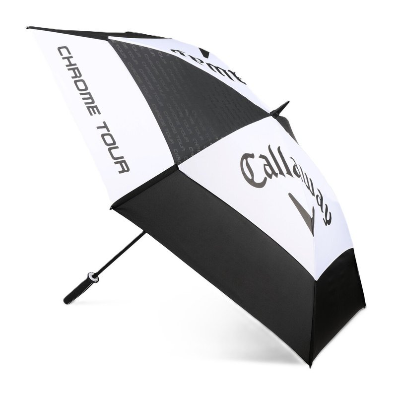 Callaway Tour Authentic Double Canopy Ombrello da Golf 68", nero/bianco