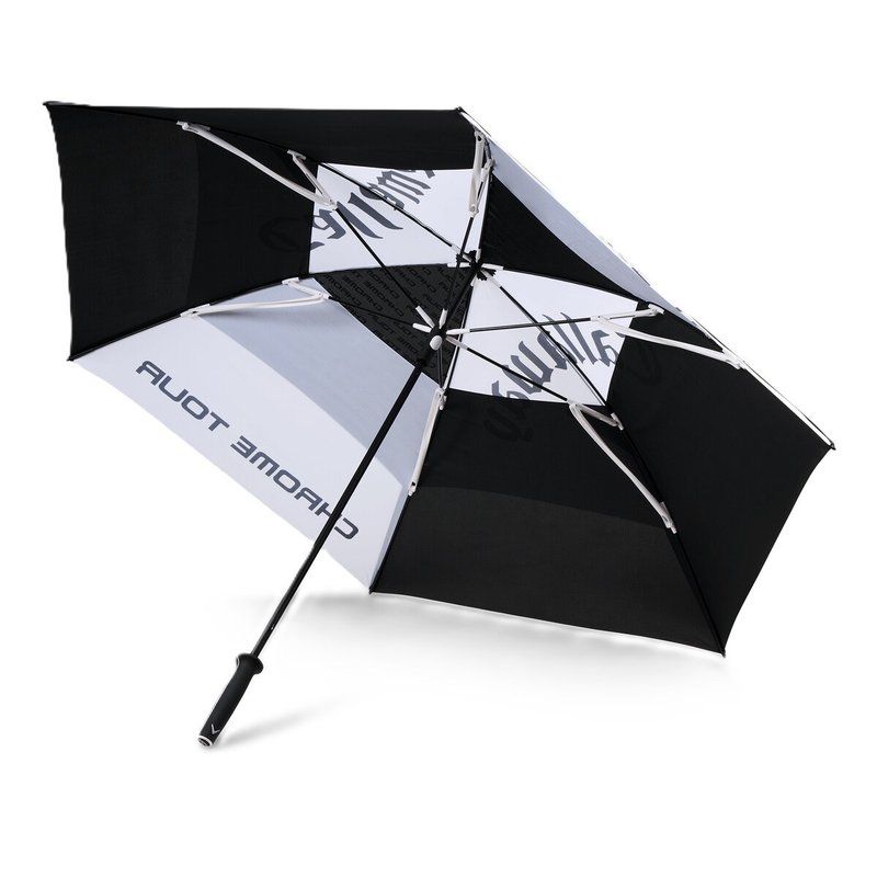 Callaway Tour Authentic Double Canopy Ombrello da Golf 68", nero/bianco