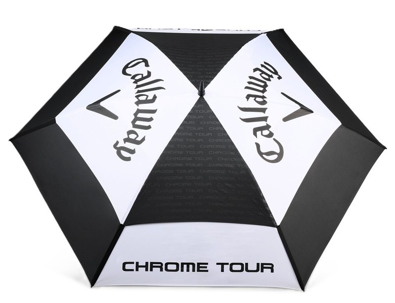 Callaway Tour Authentic Double Canopy Ombrello da Golf 68", nero/bianco
