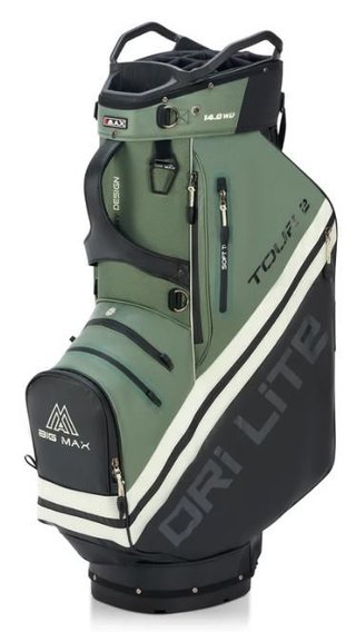 Big Max Dri Lite Tour 2 cart bag, nero/oliva/bianco sporco