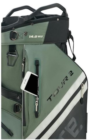 Big Max Dri Lite Tour 2 cart bag, nero/oliva/bianco sporco