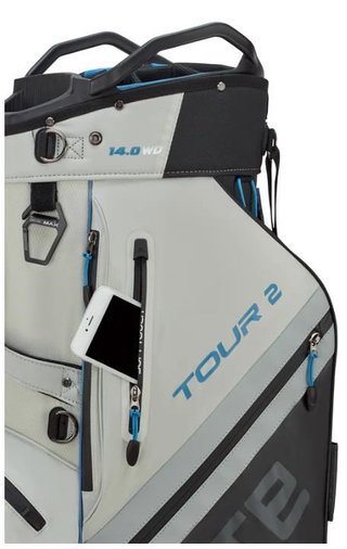 Big Max Dri Lite Tour 2 cart bag, nero/bianco sporco/blu