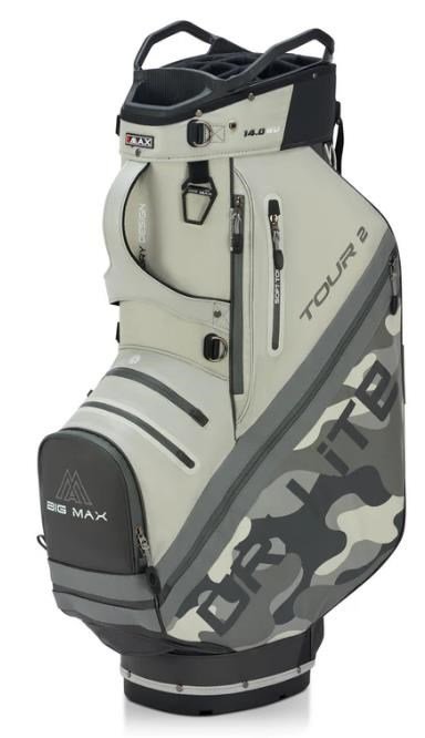 Big Max Dri Lite Tour 2 cart bag, grigio camo/bianco sporco