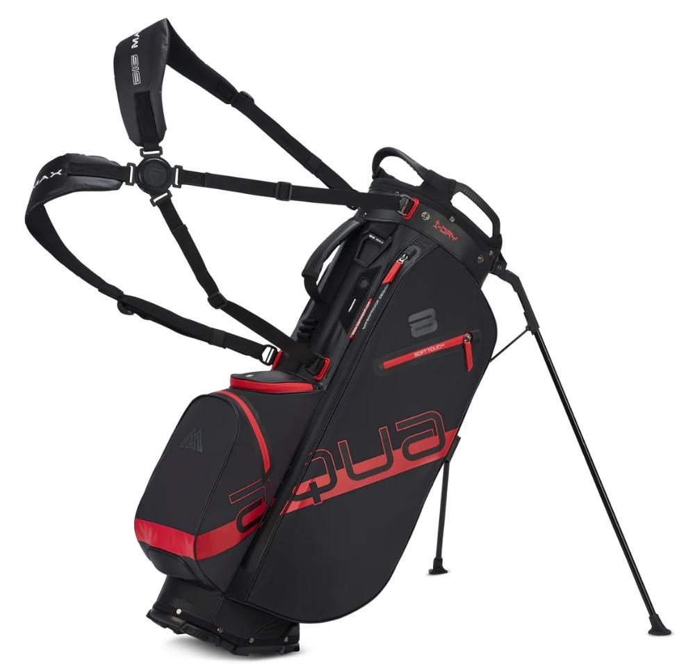 Big Max Aqua Eight H stand bag, nero/rosso