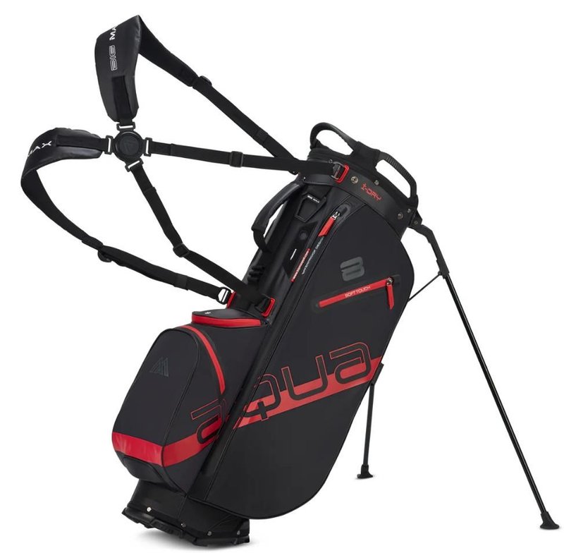 Big Max Aqua Eight H stand bag, nero/rosso