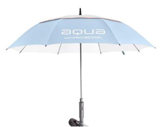 Big Max Aqua Umbrella UV ombrello 60", ice blue/bianco/pesca