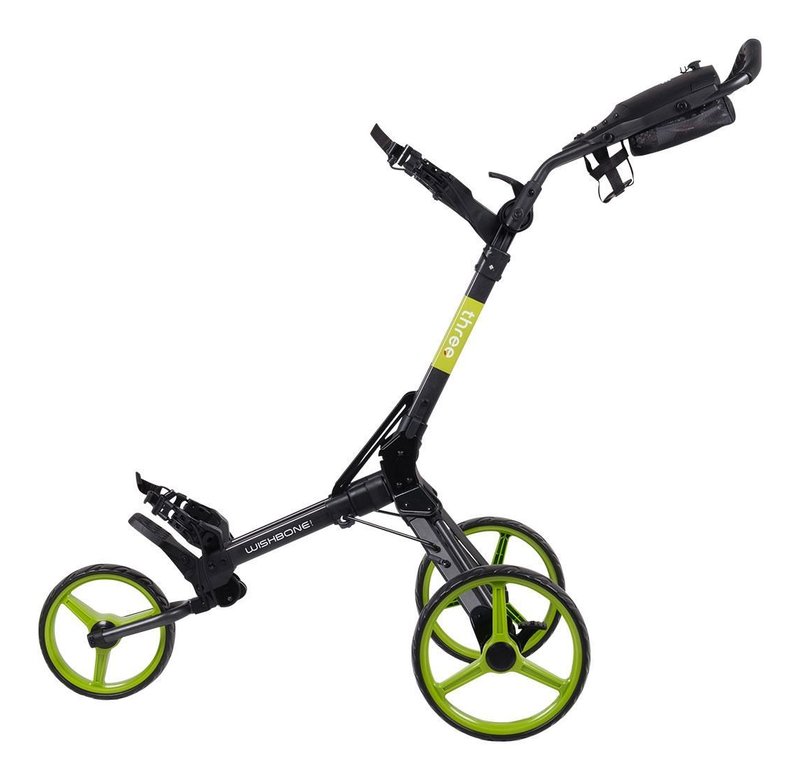Wishbone Cube Three carrello manuale, nero/lime