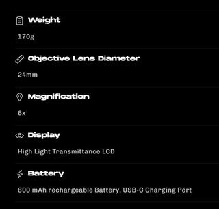 Zoom Focus S2 telemetro laser, nero/argento
