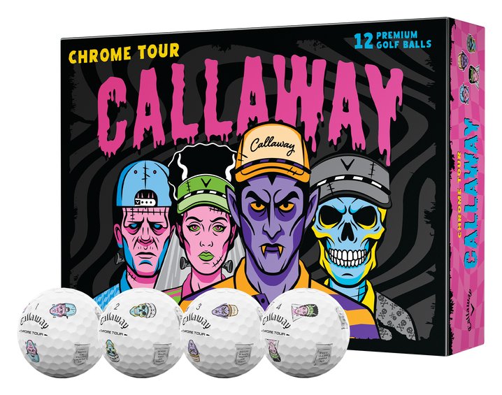 Callaway Chrome Tour Truvis palline da golf 2026, Halloween