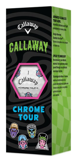 Callaway Chrome Tour Truvis palline da golf 2026, Halloween