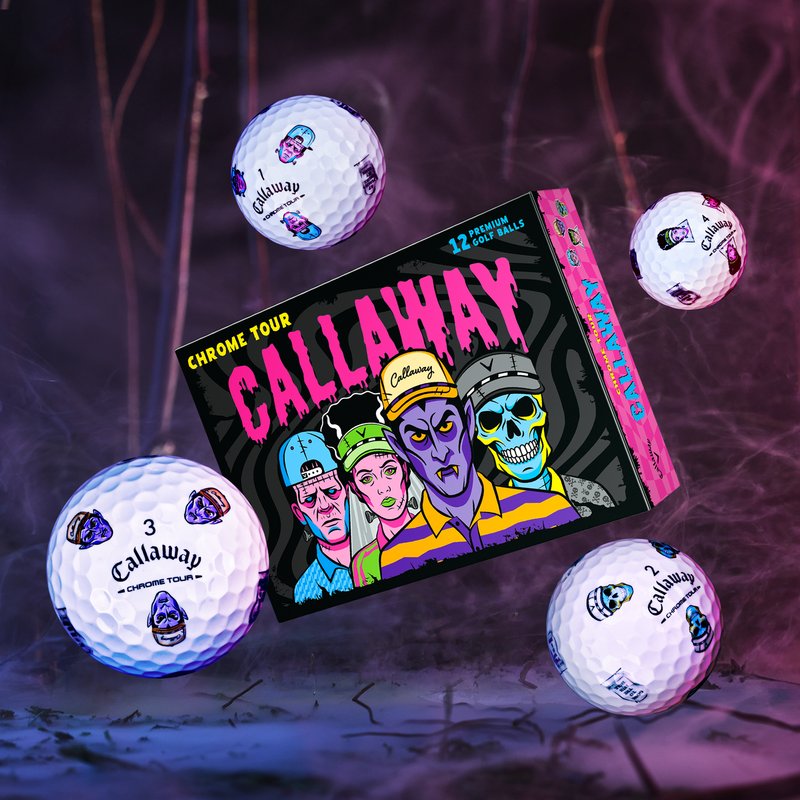 Callaway Chrome Tour Truvis palline da golf 2026, Halloween