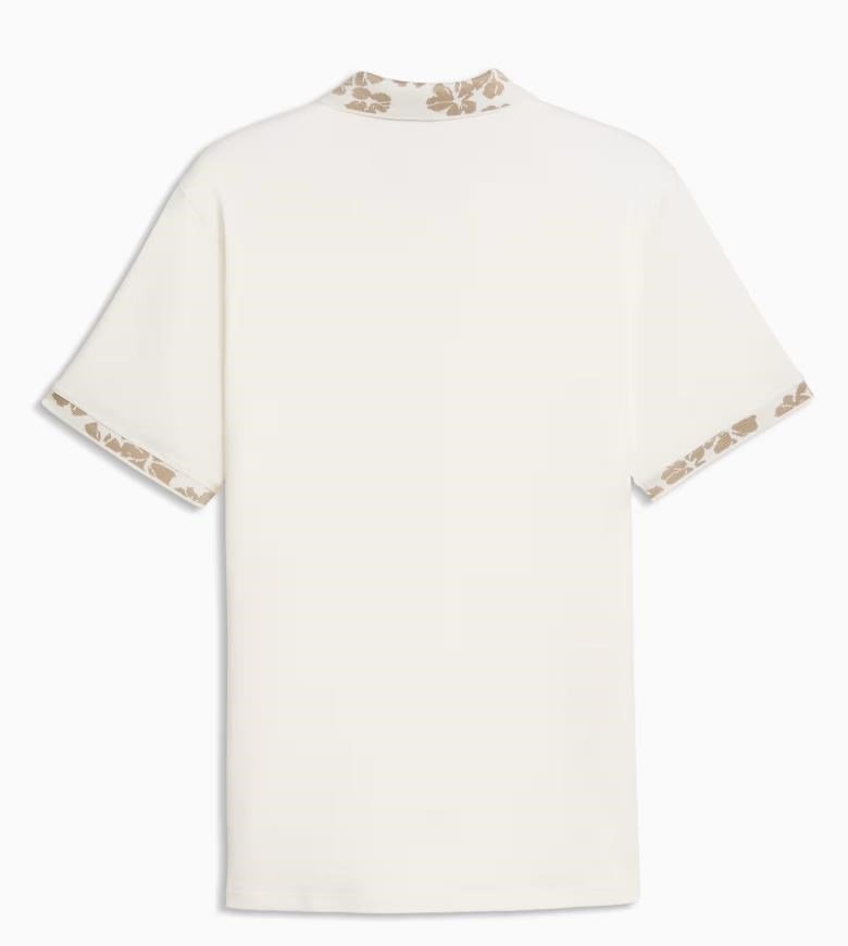 Puma Modalon Floral Rib polo uomo, warm white/ice coffee