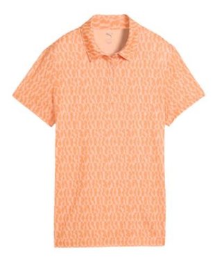 Puma Cloudspun Wavey polo da donna, melon glow