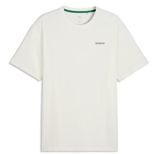 Puma 30904 polo uomo, warm white/green