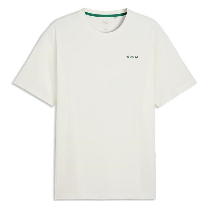 Puma 30904 polo uomo, warm white/green