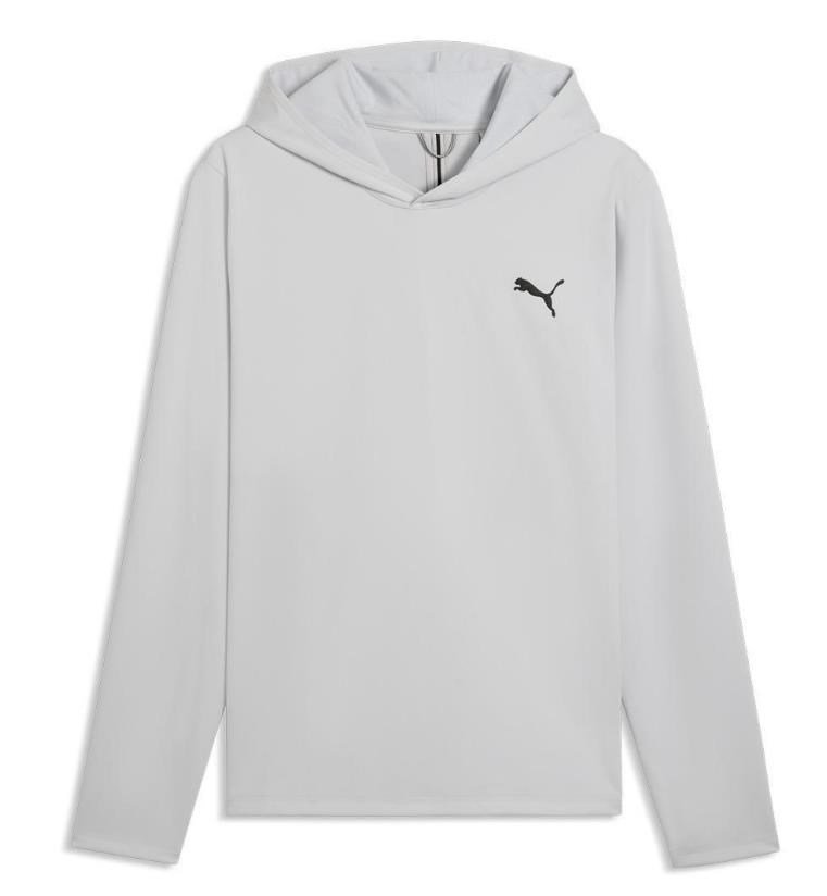 Puma Cloudspun Tech Tour felpa con cappuccio da uomo, platinum grey