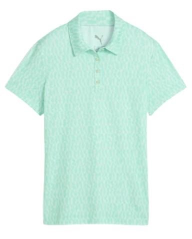 Puma Cloudspun Wavey polo da donna, mint jelly